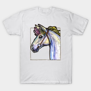 watercolor drawing " Unicorn with a crystal horn" T-Shirt